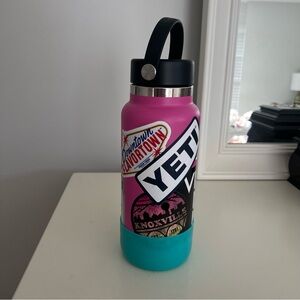 Hydro Flask Pink Wide Mouth with Boot and collectors stickers!